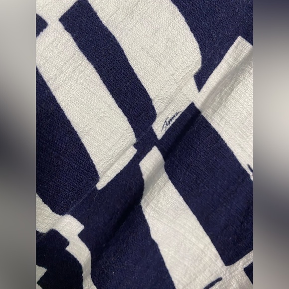 Trina Turk Navy & White Dress Sz 12 - Picture 8 of 10